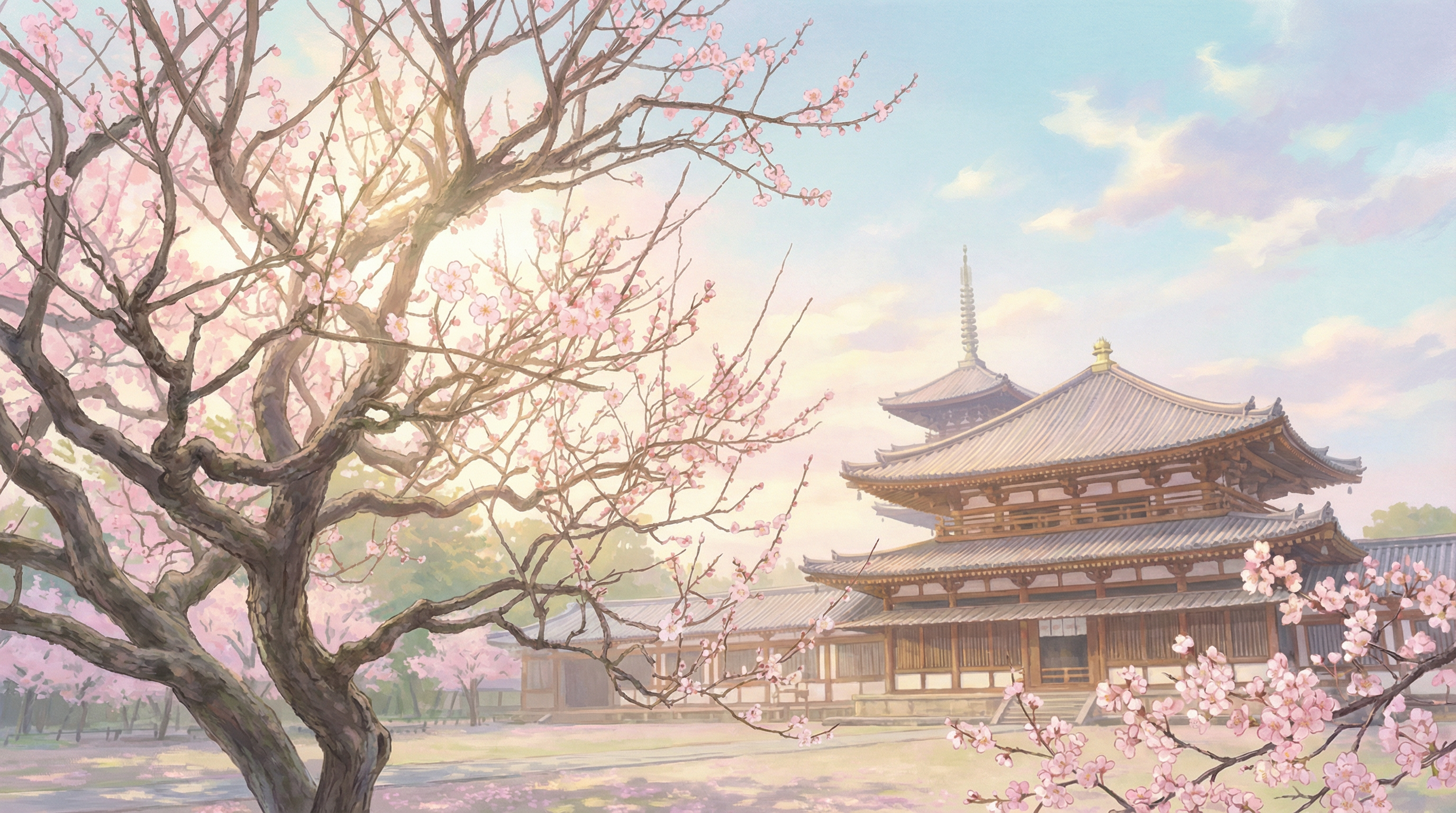 Ancient Nara Landscape - spring day